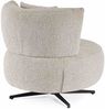 Sessel Gonnie aus Chenille-Stoff, modern drehbar, grau, mit Metallgestell und Polsterung Bild 3