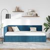 vidaXL Eckbettgestell mit Kopfteil Blau 90 cm x 190 cm Stoff 42016296 Bild 3
