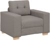 vidaXL Sofa 3 pcs Taupe 221 x 80 x 80 cm Leinenmischgewebe 3324634 Bild 4