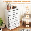 5-Schubladen-Kommode moderner hoher Schubladenschrank mit Metallbeinen Weiß Bild 5