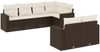 vidaXL 7-tlg. Garten-Sofagarnitur mit Kissen Braun Poly Rattan 3251550 Bild 2