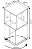 VCM Büroregal & Bücherregal Stifta 916965 Weiß H. 74 x B. 34 x T. 34 cm Bild 3