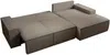 Vente-unique - AMELIA Sofa SamtStoff Schokoladenbraun - B 167 cm x H 85 cm x L 297 cm Bild 5