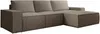 Vente-unique - AMELIA Sofa SamtStoff Schokoladenbraun - B 167 cm x H 85 cm x L 297 cm Bild 3