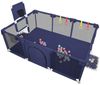 JEOBEST Laufstall Baby Laufgitter - Große Sicherheitsspielplatz, 180 x 120 x 66 cm - mit Basketball-Netz 50 Ozeanbälle und 4 bunten Ringen Bild 2