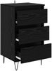 vidaXL Sideboard mit Schubladen Schwarz Eichen-Optik 40 x 35 x 70 cm 881707 Bild 5