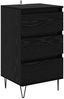 vidaXL Sideboard mit Schubladen Schwarz Eichen-Optik 40 x 35 x 70 cm 881707 Bild 2