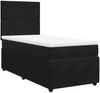vidaXL Boxspringbett mit Matratze Schwarz 100x200 cm Samt 3294558 Bild 3