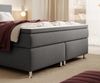 inter Boxspringbett Gent 140x200 cm 7-Zonen Taschenfederkern H3 Matratzen inkl. Topper (140x200 cm, Anthrazit), inkl. 7 Zonen Taschenfederkernmatratzen, inkl. Topper Bild 2