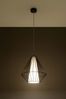 Pendelleuchte, Schwarz, Gitter, Stahl, H 100 cm Bild 4