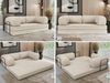 3-Sitzer Sofa ORSETTO mit Schlaffunktion, Metallrahmen, modernes Bettsofa mit HR- und T30-Schaum - Creme Cord Bild 2