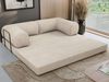 3-Sitzer Sofa ORSETTO mit Schlaffunktion, Metallrahmen, modernes Bettsofa mit HR- und T30-Schaum - Creme Cord Bild 5