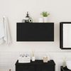 vidaXL Bad-Wandschrank Schwarz 80x25x40 cm Holzwerkstoff 860086 Bild 3