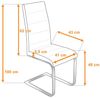 Freischwinger Esszimmerstuhl Küchenstuhl 2er Set Stuhl Schwingstuhl Schwarz Bild 2