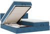 vidaXL Ottoman-Bett mit Matratzen & LEDs Dunkelblau 180x200 cm Samt 3312909 Bild 2