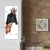 Queence Garderobe - "Giraffe" Druck auf hochwertigem Arcylglas inkl. Edelstahlhaken und Aufhängung, Format: 50x120cm Bild 2