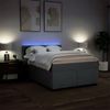Boxspringbett mit Matratze, Stoff, Viereckige, grauer Fuß, Dunkelgrau, 140x190 cm, true Bild 5
