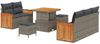 vidaXL Gartensofa-set mit Kissen 10 pcs Grau Poly-Rattan 3365198 Bild 2