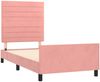 Bettgestell mit Kopfteil Rosa 90x200 cm Samt [3125799] Bild 4
