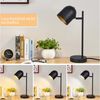 ZMH Tischlampe Vintage retro Nachttischlampe: Tischleuchte Wohnzimmer industrial in Schwarz Gold aus Metall E14 rustikal Nachttischleuchte mit Kabel Bettlampe für Schlafzimmer - Ohne Leuchtmittel Bild 3