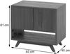 Teak-Waschbeckenunterschrank HWC-M92, Waschtisch Schrank, hochwertiges B-Grade-Teak (Kernholz, 20-30 Jahre), 61x65x40cm Bild 3