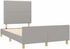 vidaXL Bettgestell ohne Matratze Hellgrau 120x190 cm Stoff 3270506 Bild 3
