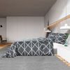 vidaXL Bettwäsche-Set Grau 260x240 cm Baumwolle 136052 Bild 3