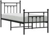 vidaXL Bettgestell mit Kopf- und Fußteil Metall Schwarz 75x190 cm 353545 Bild 5