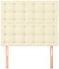 Kopfteil, Bettkopfteil, Minimalistisch Creme 100x5x118/128 cm Kunstleder Bild 3