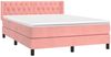 vidaXL Boxspringbett mit Matratze Rosa 140x190 cm Samt 3131140 Bild 3