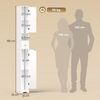 HOMCOM Badkommode Hochschrank mit Schublade, Türen, offenem Fach, verstellbare Ablage (Badezimmerschrank, 1 St, schmaler Badschrank), für Badezimmer, Küche, 20 x 20 x 185 cm, Weiß Bild 3