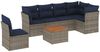 vidaXL 7-tlg. Garten-Sofagarnitur mit Kissen Grau Poly Rattan 3255998 Bild 2