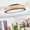 hofstein Deckenleuchte »Vacil« Deckenlampe, Metall/MDF/Kunststoff, Anthrazit/Holzoptik, 3000 Kelvin, Ø30cm, 950 Lumen, 1xLED 12 Watt IP20, Braun, Weiß Bild 5