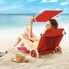 Casaria 'Kreta' Alu-Strandliege klappbar, rot, 83 x 150 x 52 cm Bild 4