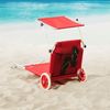 Casaria 'Kreta' Alu-Strandliege klappbar, rot, 83 x 150 x 52 cm Bild 2