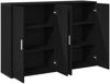 vidaXL Sideboard 2 pcs Schwarz Eichen-Optik 60 x 31 x 84 cm 3334304 Bild 5