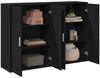 vidaXL Sideboard 2 pcs Schwarz Eichen-Optik 60 x 31 x 84 cm 3334304 Bild 3