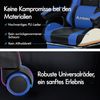 Ergonomischer Gamer Stuhl mit Massagefunktion, Blau, Höhenverstellbar Bild 5