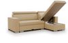 Ecksofa Schlafsofa inkl. Hocker CANTON Stoff Liverpool Beige Ottomane Rechts Bild 2