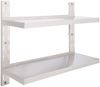 vidaXL Wandregal mit 2 Ablagen Edelstahl 100x30 cm 51047 Bild 2