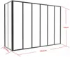 Vente-unique - BAYVIEW Innenglaswand MetallGlas Schwarz - B 60 cm x H 130 cm x L 180 cm Bild 3