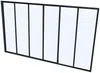 Vente-unique - BAYVIEW Innenglaswand MetallGlas Schwarz - B 60 cm x H 130 cm x L 180 cm Bild 4