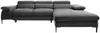 Vente-unique - SEPINA Sofa SamtStoff Grau - B 182 cm x H 75 cm x L 288 cm Bild 2