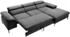 Vente-unique - SEPINA Sofa SamtStoff Grau - B 182 cm x H 75 cm x L 288 cm Bild 4