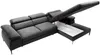 Vente-unique - SEPINA Sofa SamtStoff Grau - B 182 cm x H 75 cm x L 288 cm Bild 5