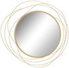 HOMCOM Wandbild Wandkunst aus Metall, 65cm Runder Spiegel, Muster (Wanddekoration, 1 St), für Wohnzimmer, Esszimmer, Büro, Gold Bild 5