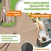 KESSER® Sonnenschirm Ampelschirm SUN Rund XL Ø330 cm Inkl. Windschtzseile & Abdeckung 7-Fach Verstellbar Drehbar Neigbar Kippbar Groß 360° Drehbar Gartenschirm mit Kurbel Sonnenschutz UV50+ Taupe, Ohne LED Bild 3