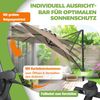 KESSER® Sonnenschirm Ampelschirm SUN Rund XL Ø330 cm Inkl. Windschtzseile & Abdeckung 7-Fach Verstellbar Drehbar Neigbar Kippbar Groß 360° Drehbar Gartenschirm mit Kurbel Sonnenschutz UV50+ Taupe, Ohne LED Bild 5