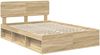 vidaXL Bettrahmen Sonoma-Eiche 150 x 200 cm Massives Kiefernholz 3412062 Bild 4