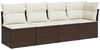 vidaXL Gartensofa mit Kissen 4-Sitzer Braun Poly Rattan 366202 Bild 2
